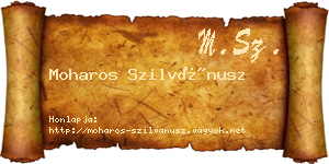 Moharos Szilvánusz névjegykártya